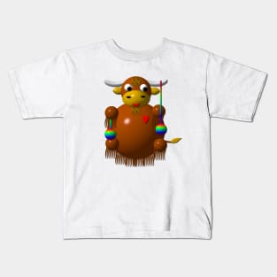 Cute Yak with Yo-Yos Kids T-Shirt